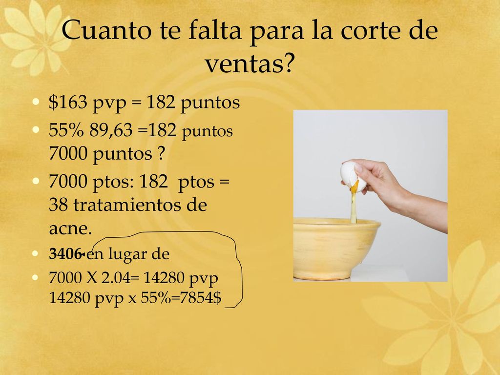 Cuanto te falta para la corte de ventas