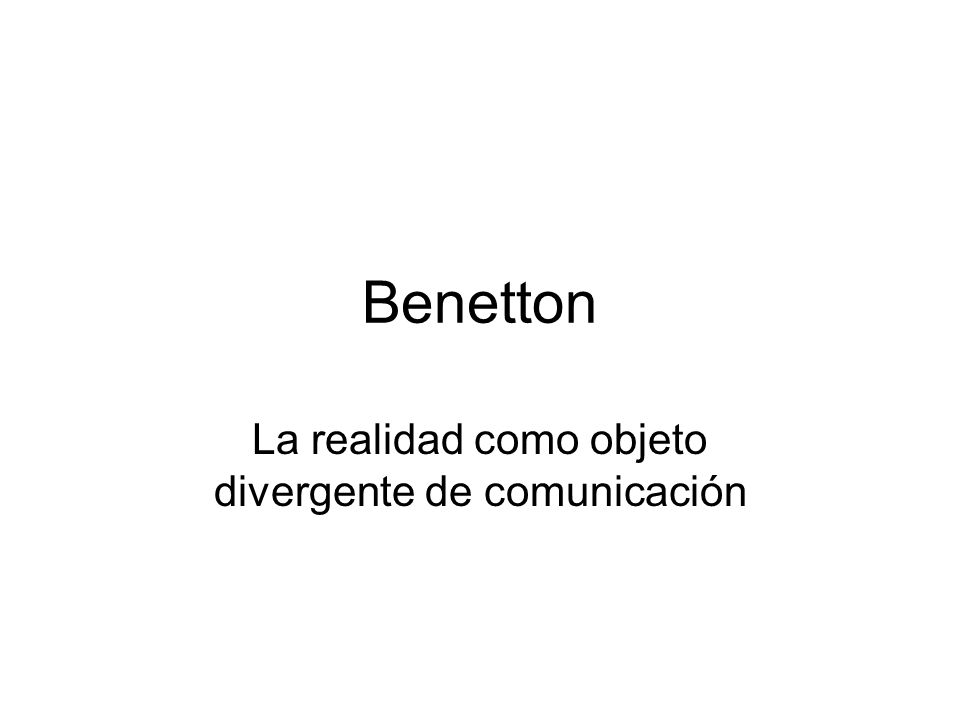 La realidad como objeto divergente de comunicación