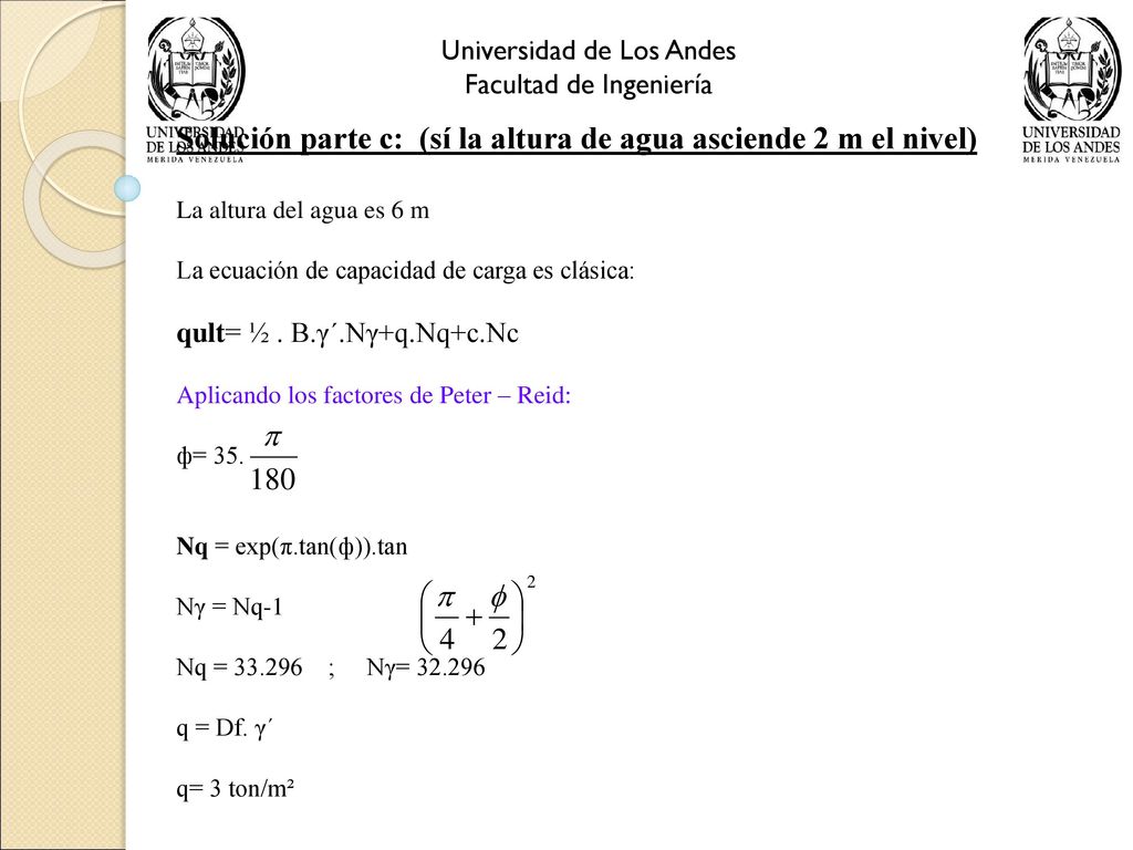 Solución parte c: (sí la altura de agua asciende 2 m el nivel)