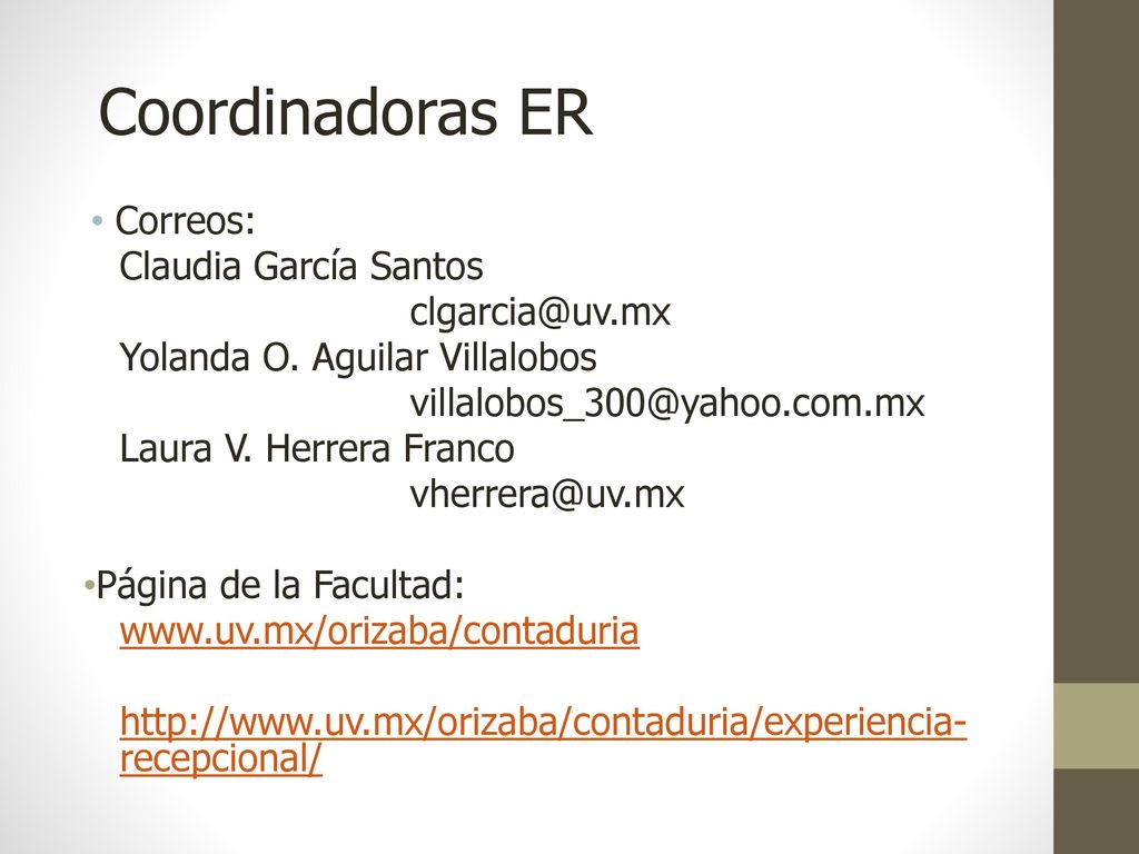 Coordinadoras ER Correos: Claudia García Santos