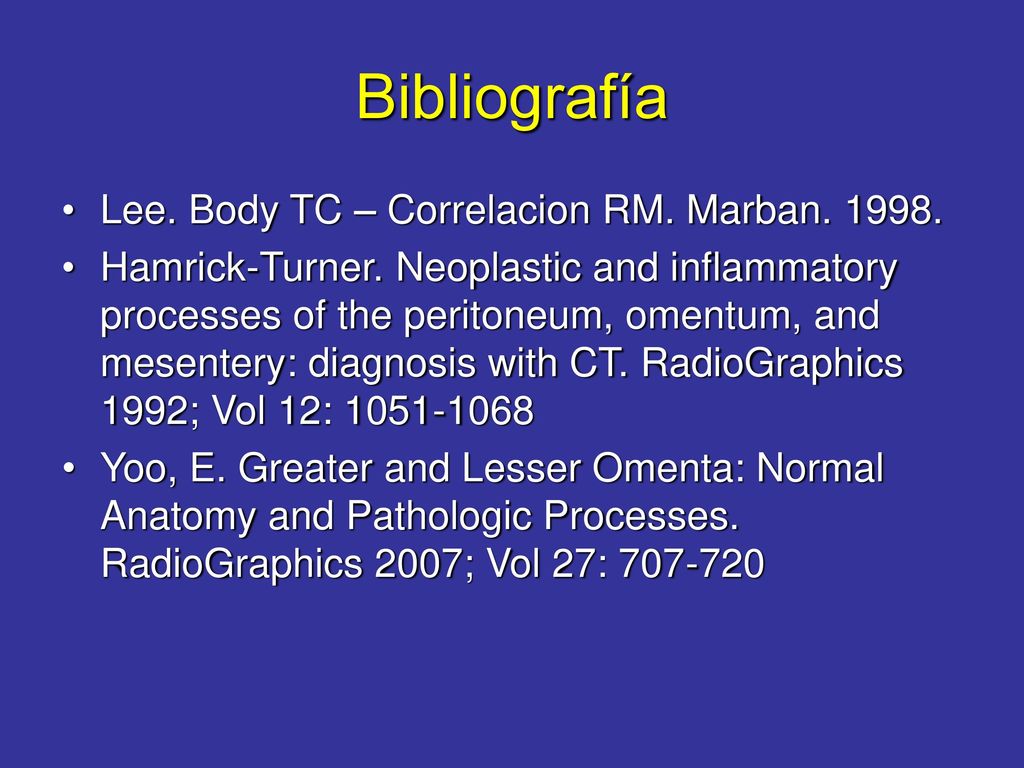 Bibliografía Lee. Body TC – Correlacion RM. Marban