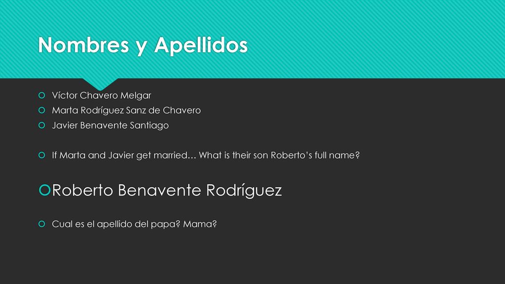 Nombres y Apellidos Roberto Benavente Rodríguez Víctor Chavero Melgar