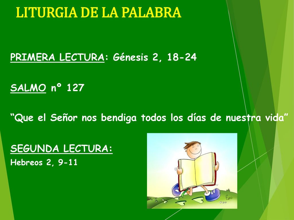 LITURGIA DE LA PALABRA PRIMERA LECTURA: Génesis 2, SALMO nº 127
