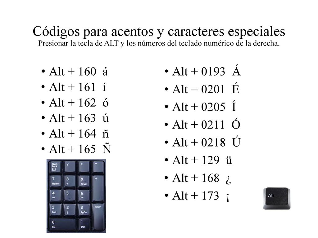 codigos acentos teclado, Cómo escribir el teclado, vocales acento - Windows  - la-palmera.es