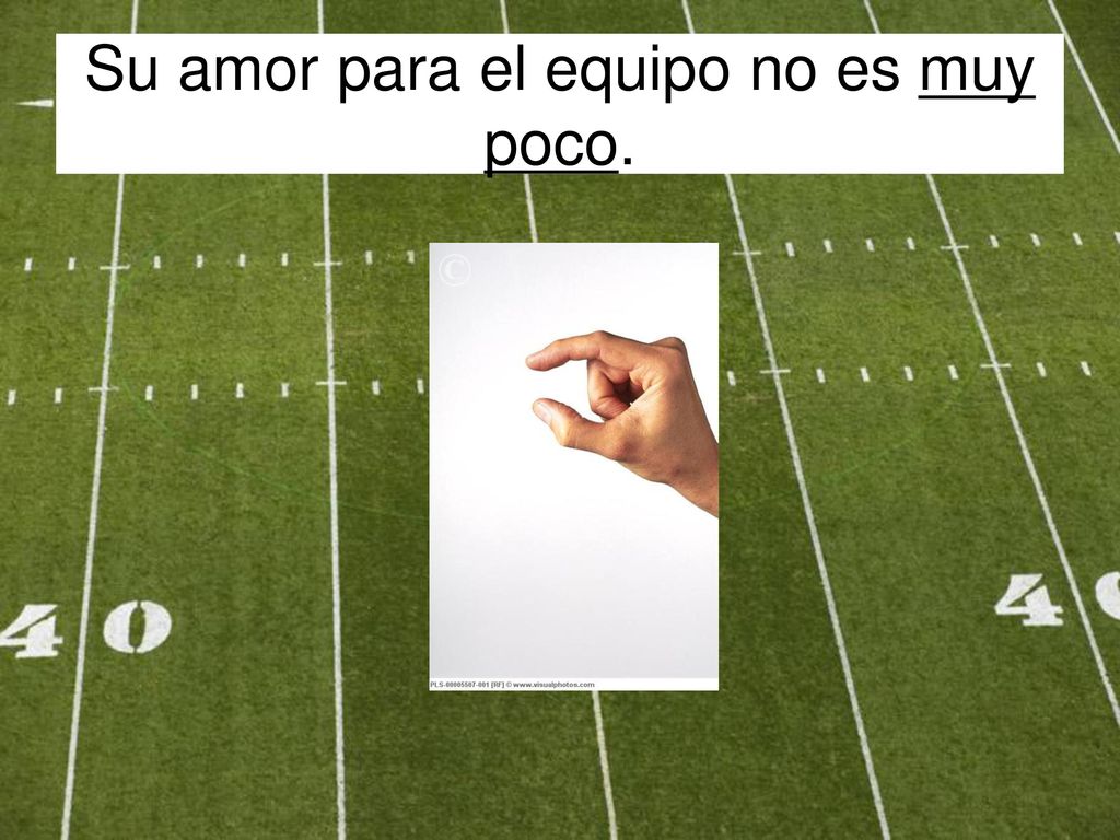 Su amor para el equipo no es muy poco.