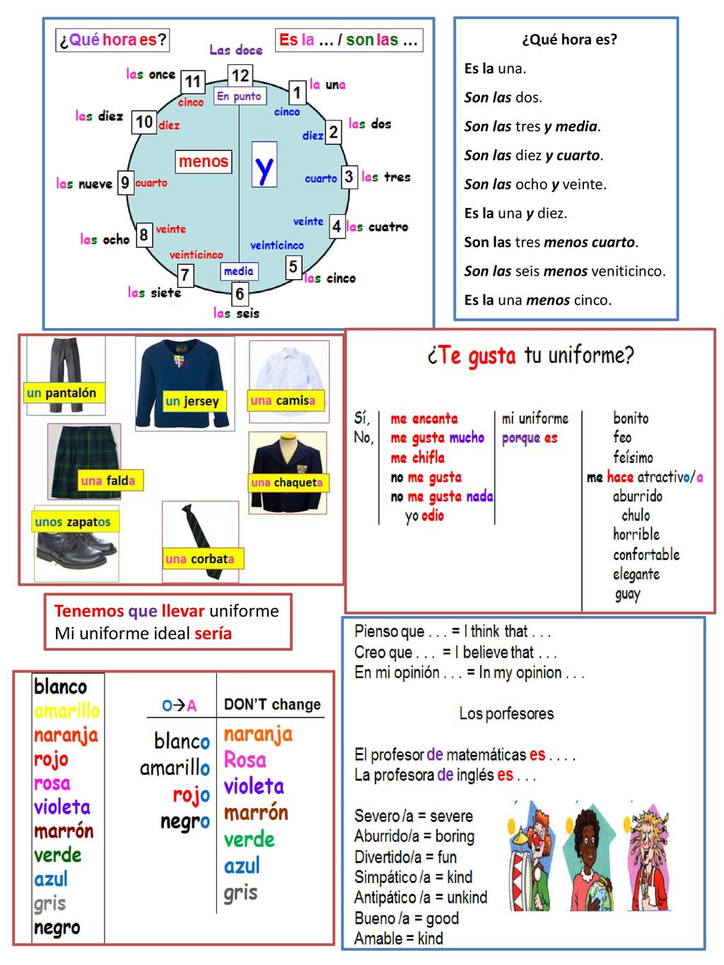 Tenemos que llevar uniforme Mi uniforme ideal sería