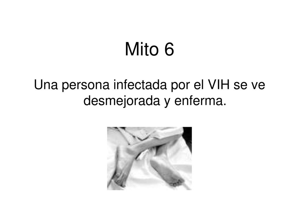 Una persona infectada por el VIH se ve desmejorada y enferma.