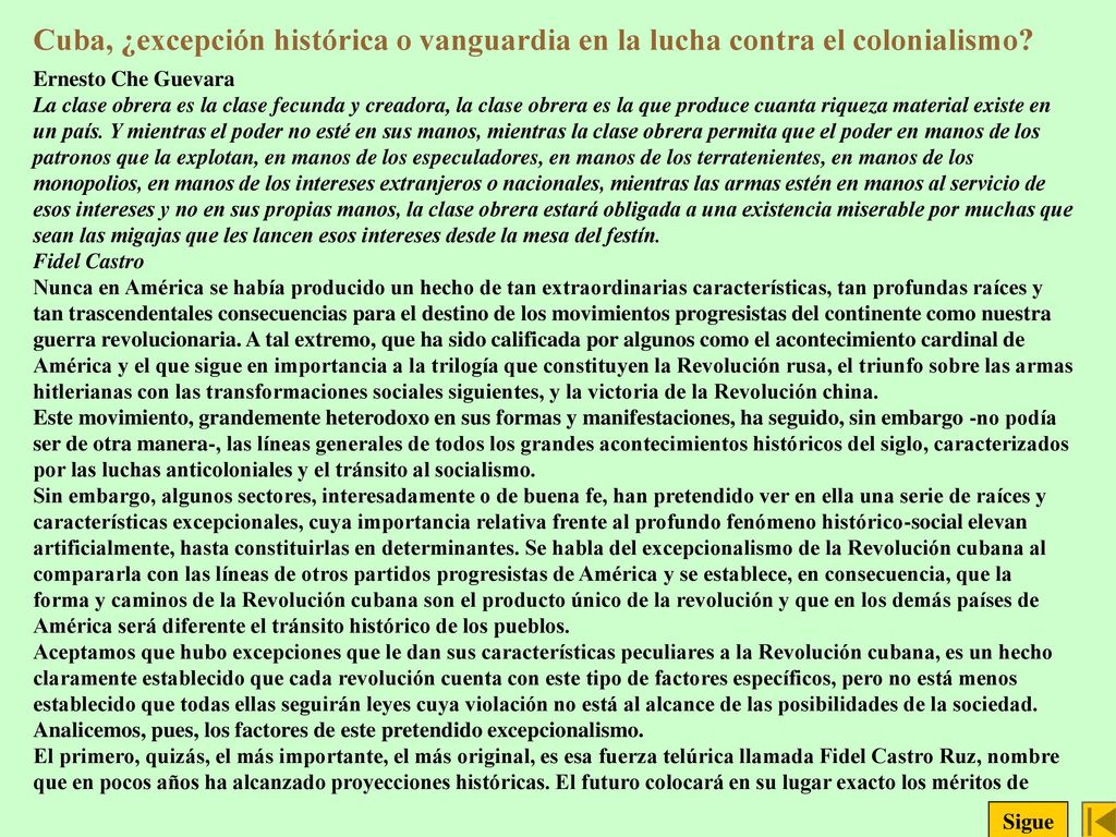 Cuba, ¿excepción histórica o vanguardia en la lucha contra el colonialismo