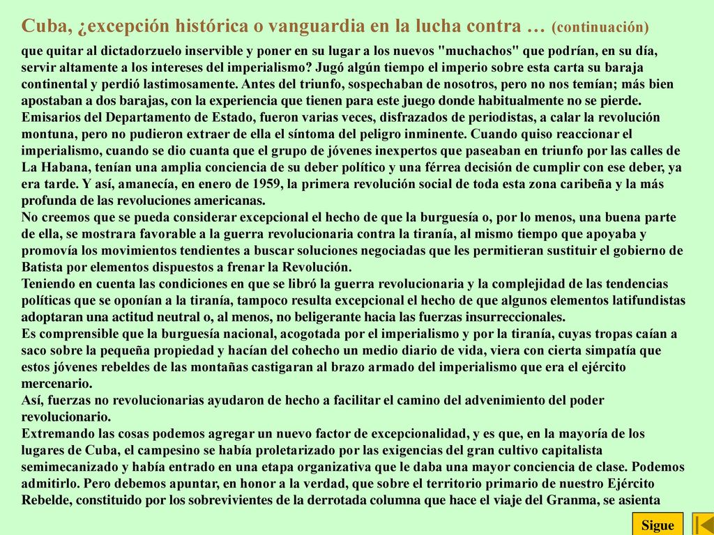 Cuba, ¿excepción histórica o vanguardia en la lucha contra … (continuación)