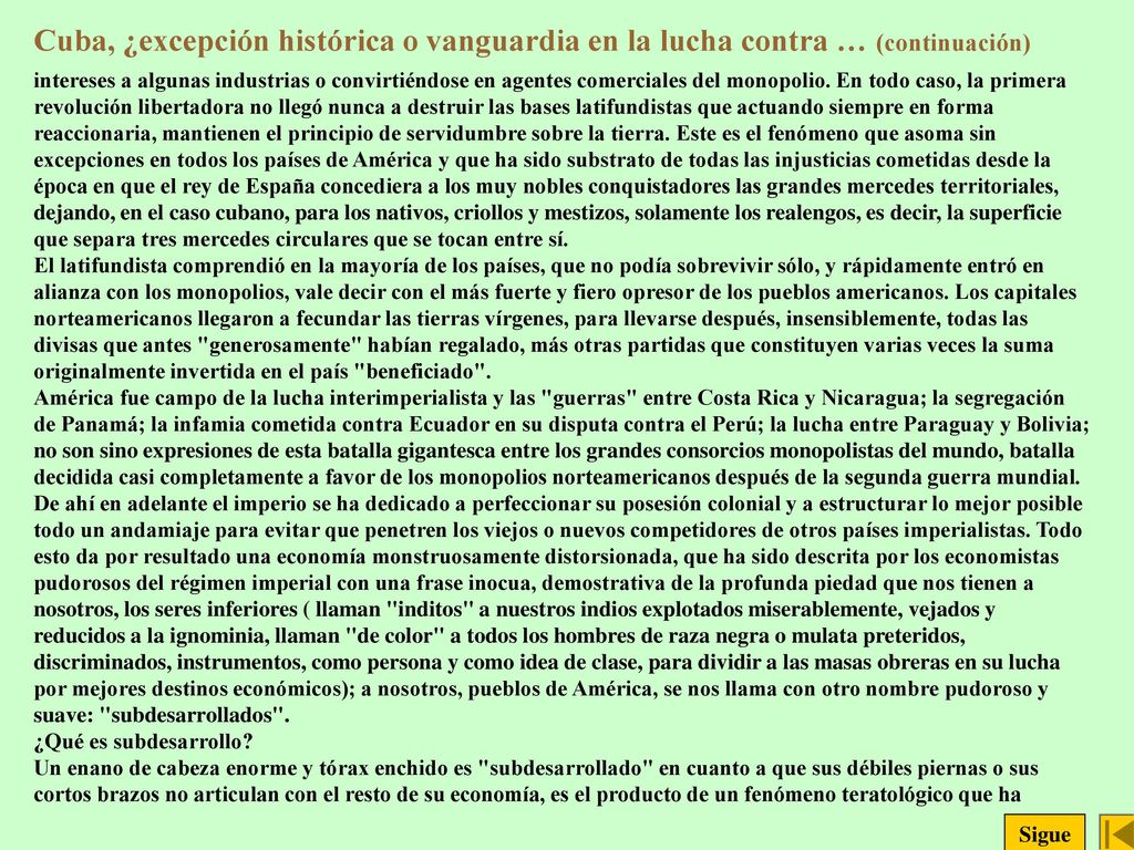 Cuba, ¿excepción histórica o vanguardia en la lucha contra … (continuación)