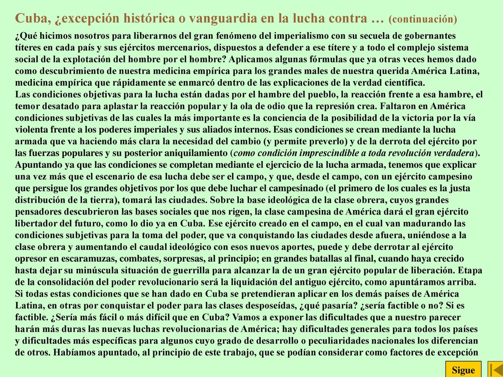 Cuba, ¿excepción histórica o vanguardia en la lucha contra … (continuación)