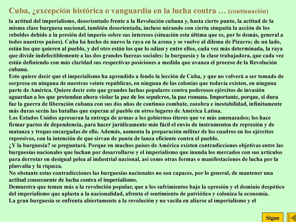 Cuba, ¿excepción histórica o vanguardia en la lucha contra … (continuación)