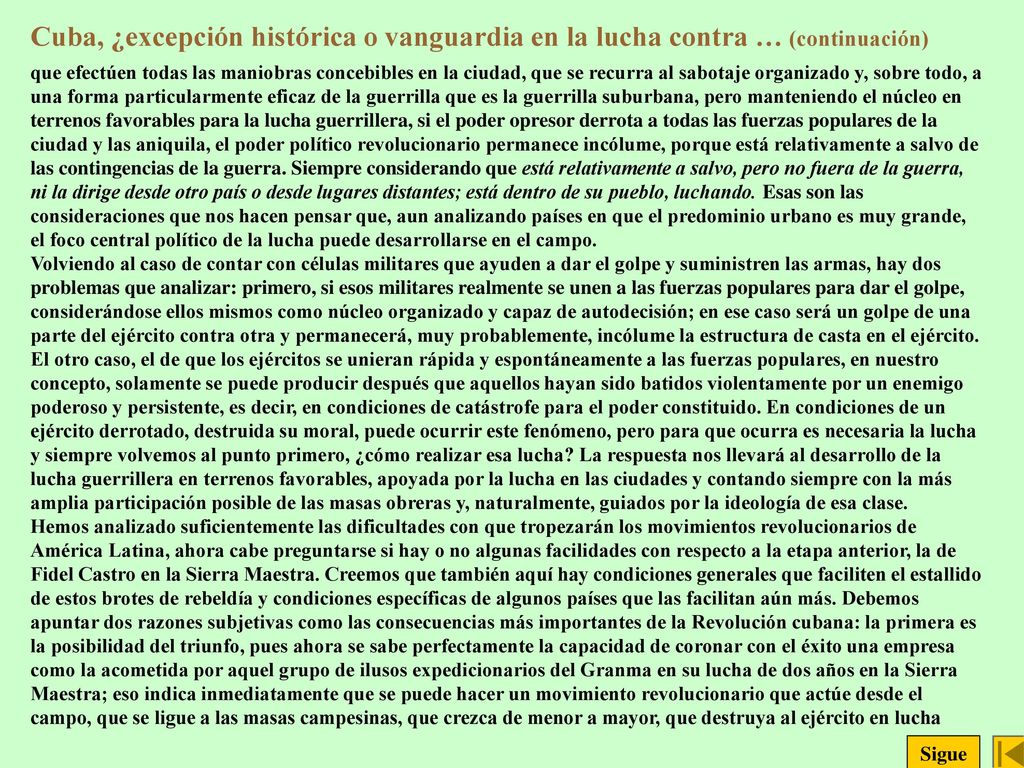 Cuba, ¿excepción histórica o vanguardia en la lucha contra … (continuación)