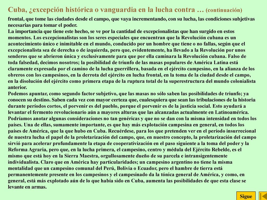 Cuba, ¿excepción histórica o vanguardia en la lucha contra … (continuación)