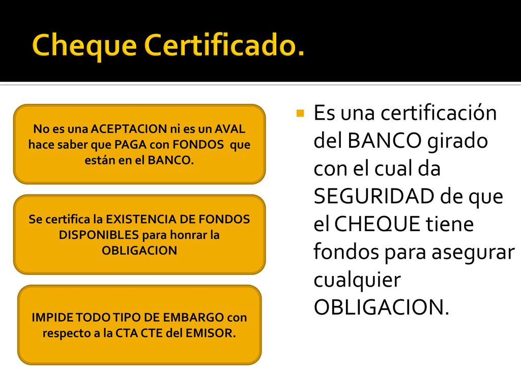 IMPIDE TODO TIPO DE EMBARGO con respecto a la CTA CTE del EMISOR.