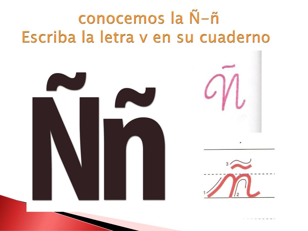 conocemos la Ñ-ñ Escriba la letra v en su cuaderno
