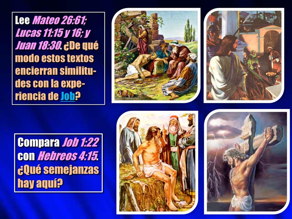 Compara Job 1:22 con Hebreos 4:15. ¿Qué semejanzas hay aquí