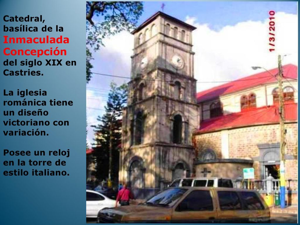 Catedral, basílica de la Inmaculada Concepción del siglo XIX en Castries.
