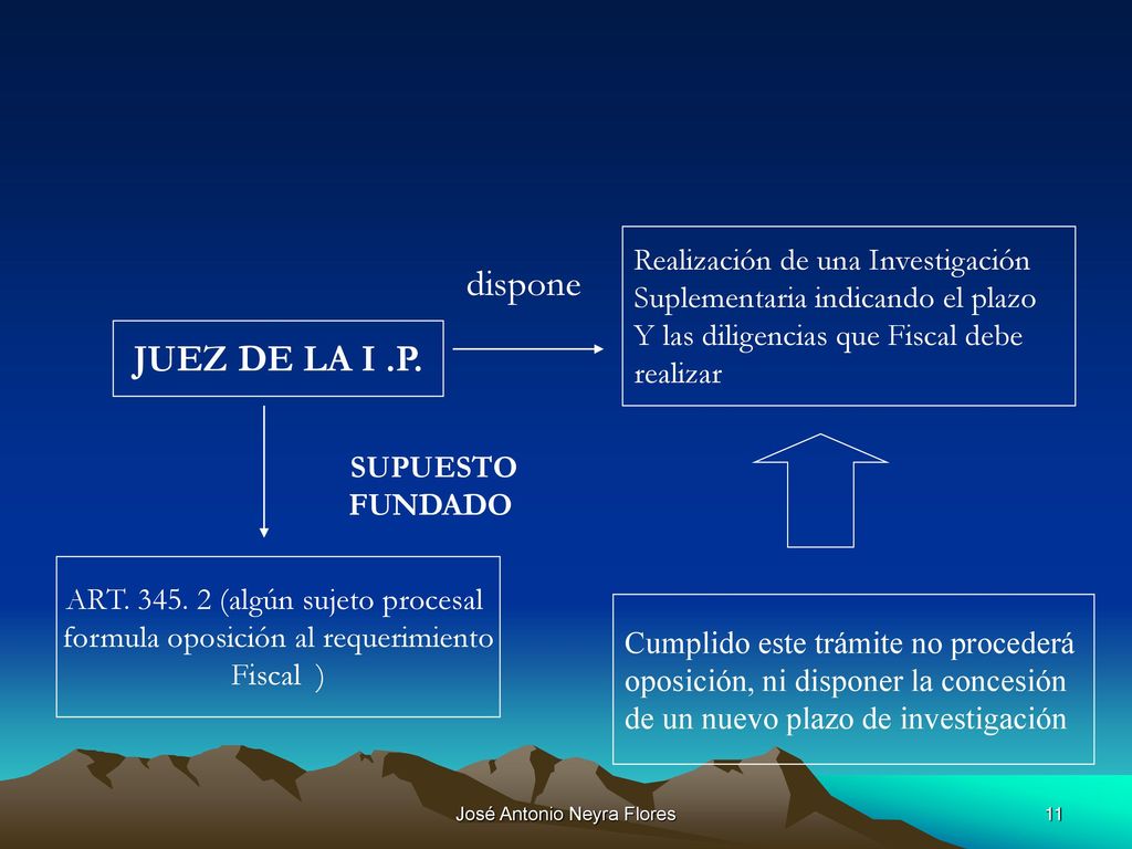 dispone JUEZ DE LA I .P. Realización de una Investigación