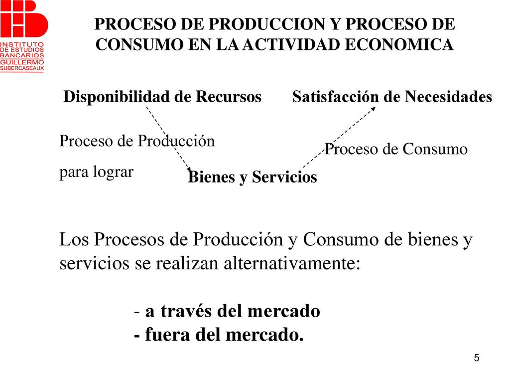 PROCESO DE PRODUCCION Y PROCESO DE CONSUMO EN LA ACTIVIDAD ECONOMICA