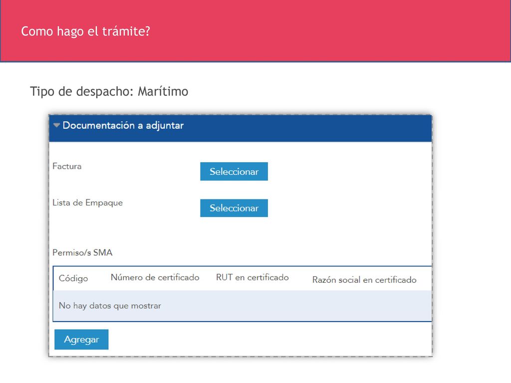 Como hago el trámite ROLES - ACTIVIDADES Tipo de despacho: Marítimo