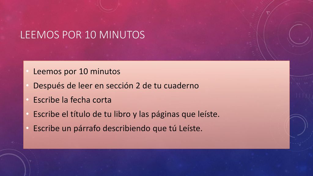 Leemos por 10 minutos Leemos por 10 minutos