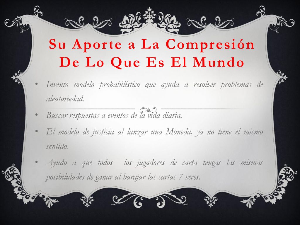 Su Aporte a La Compresión De Lo Que Es El Mundo