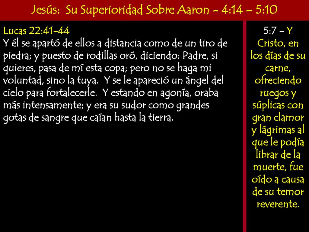 Jesús: Su Superioridad Sobre Aaron - 4:14 – 5:10