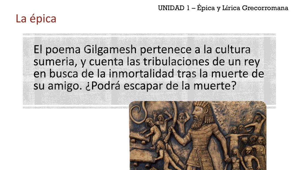 UNIDAD 1 – Épica y Lírica Grecorromana