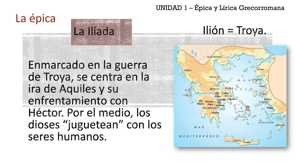 UNIDAD 1 – Épica y Lírica Grecorromana