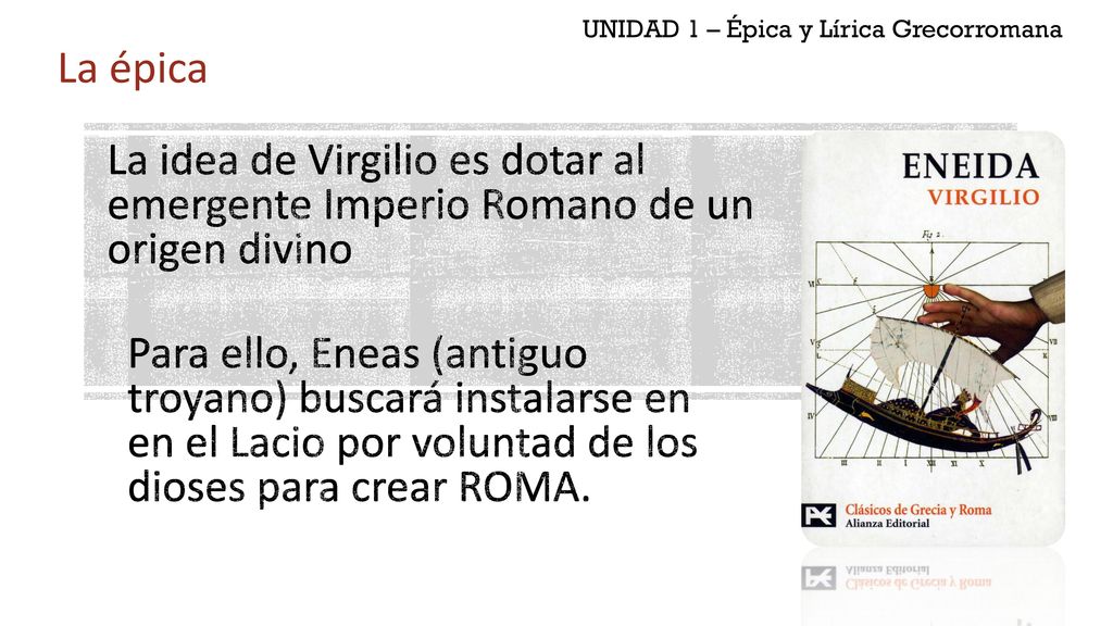 UNIDAD 1 – Épica y Lírica Grecorromana
