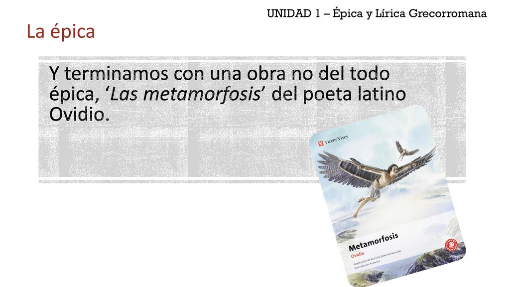 UNIDAD 1 – Épica y Lírica Grecorromana
