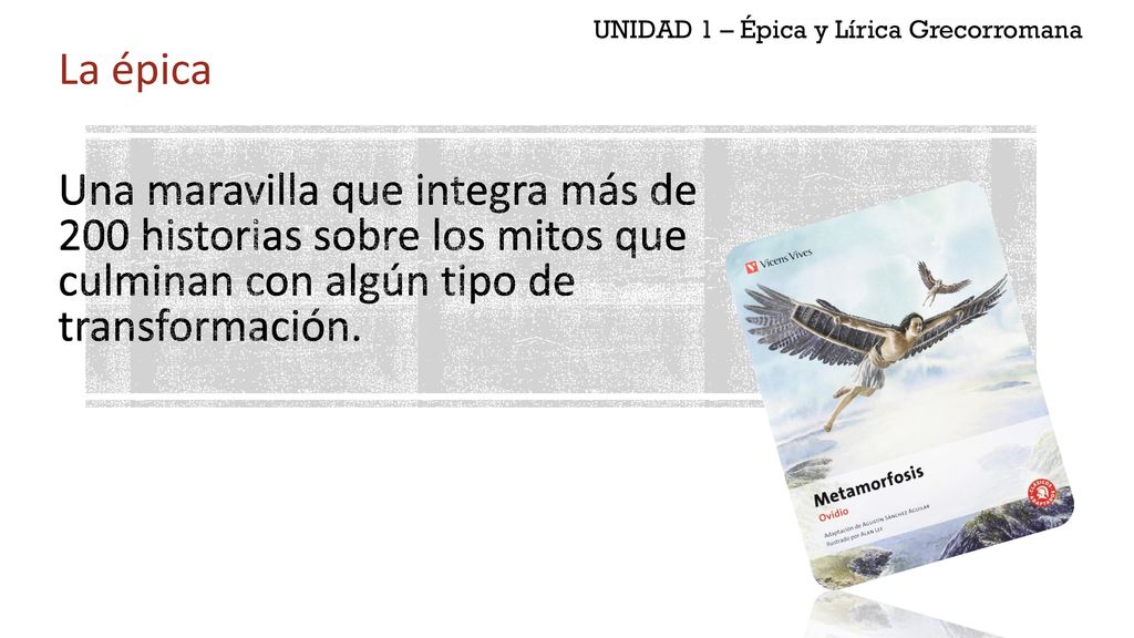UNIDAD 1 – Épica y Lírica Grecorromana