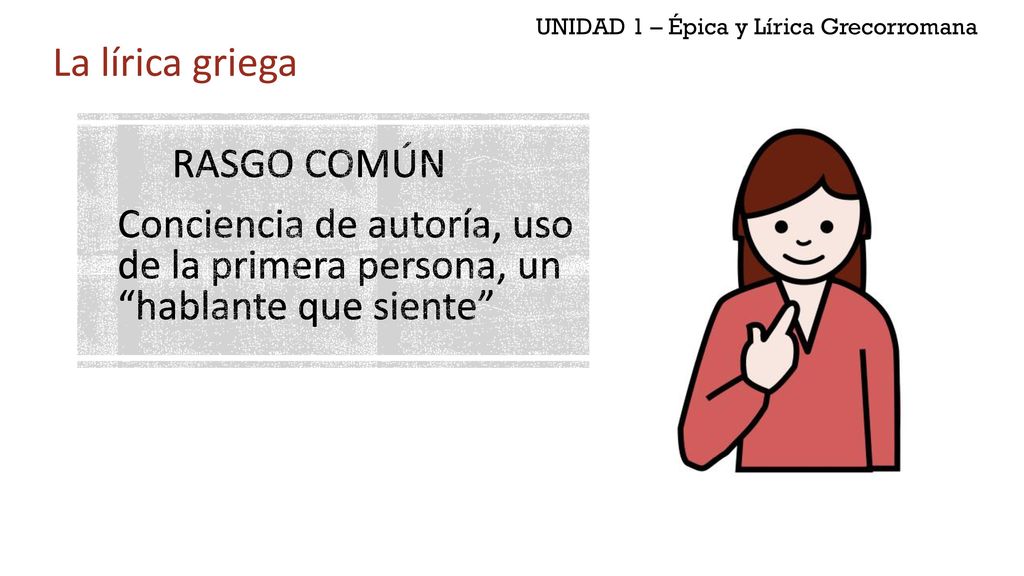 UNIDAD 1 – Épica y Lírica Grecorromana