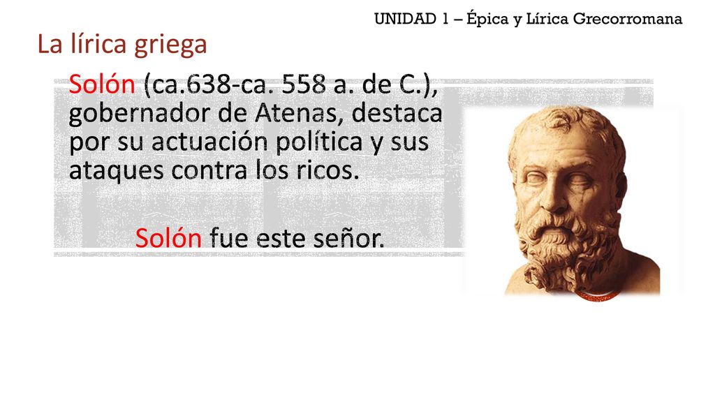 UNIDAD 1 – Épica y Lírica Grecorromana