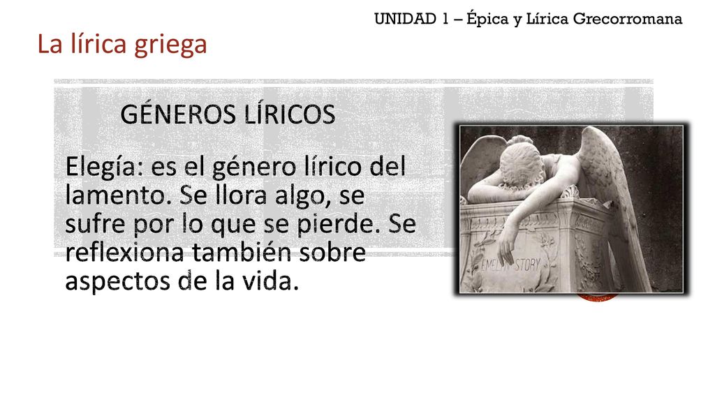 UNIDAD 1 – Épica y Lírica Grecorromana