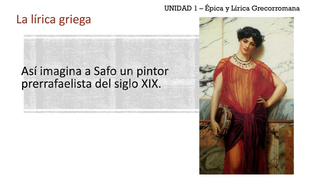 UNIDAD 1 – Épica y Lírica Grecorromana