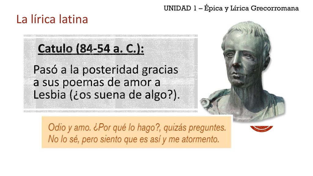UNIDAD 1 – Épica y Lírica Grecorromana