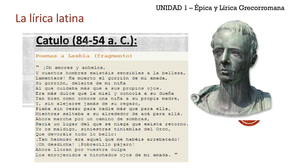 UNIDAD 1 – Épica y Lírica Grecorromana