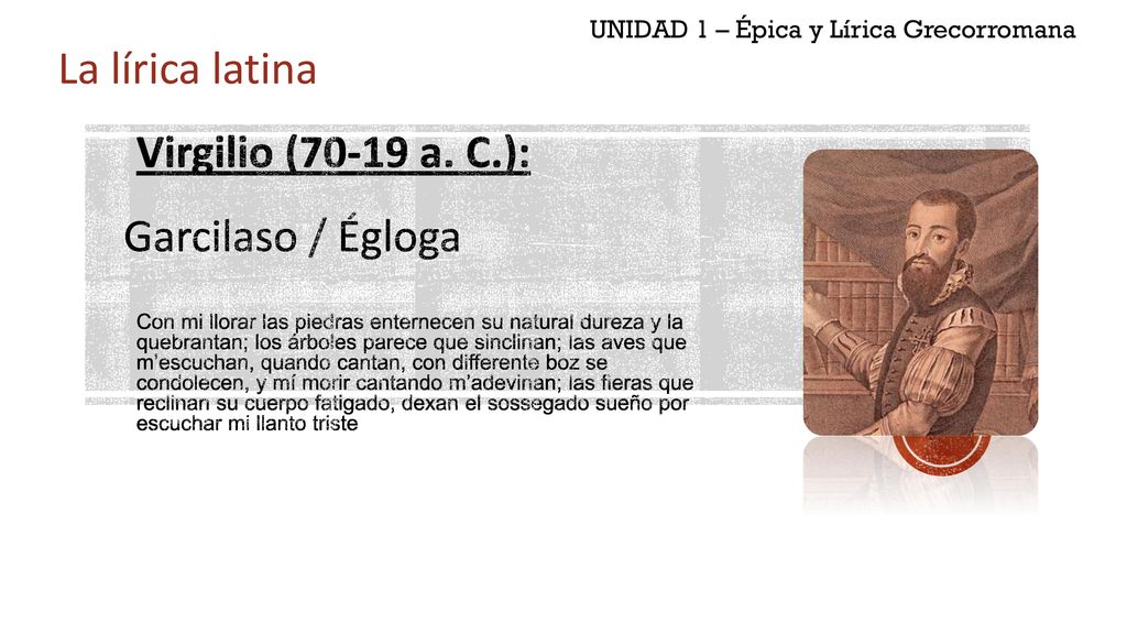 UNIDAD 1 – Épica y Lírica Grecorromana