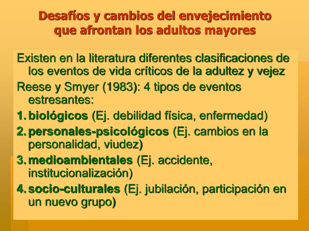 Desafíos y cambios del envejecimiento que afrontan los adultos mayores
