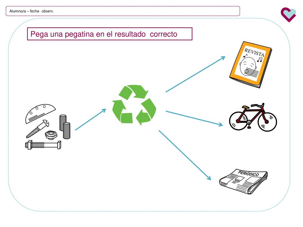 Pega una pegatina en el resultado correcto