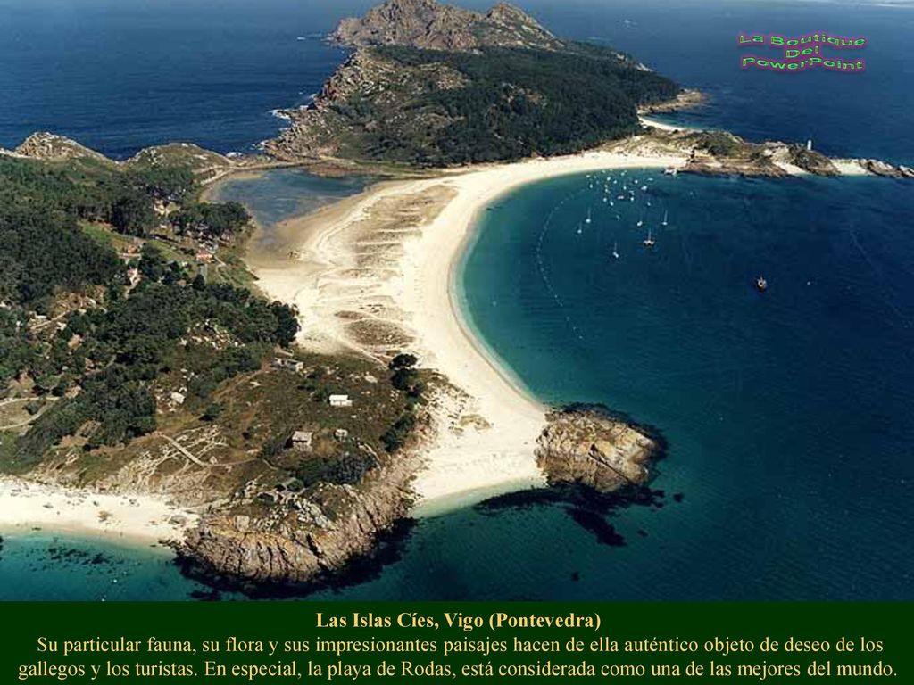 Las Islas Cíes, Vigo (Pontevedra) Su particular fauna, su flora y sus impresionantes paisajes hacen de ella auténtico objeto de deseo de los gallegos y los turistas.
