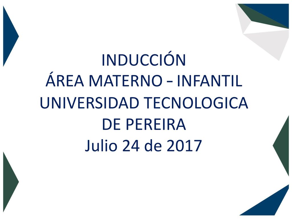 INDUCCIÓN ÁREA MATERNO – INFANTIL UNIVERSIDAD TECNOLOGICA DE PEREIRA Julio 24 de 2017