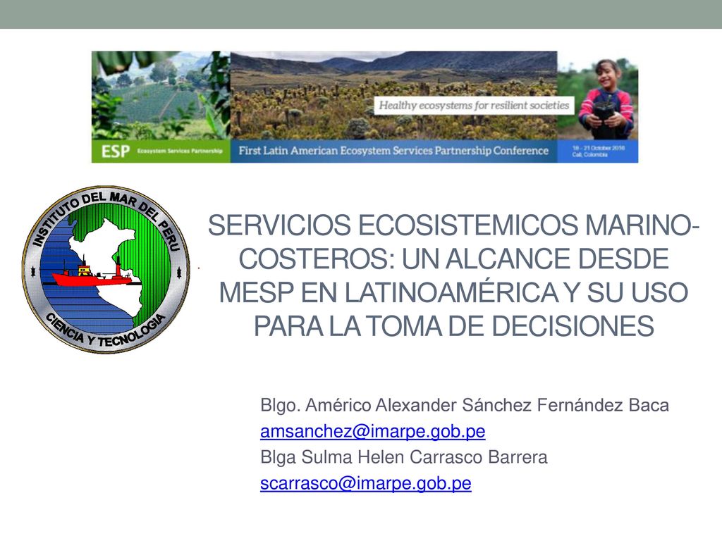 Servicios ecosistemicos marino-costeros: un alcance desde mesp en Latinoamérica y su uso para la toma de decisiones