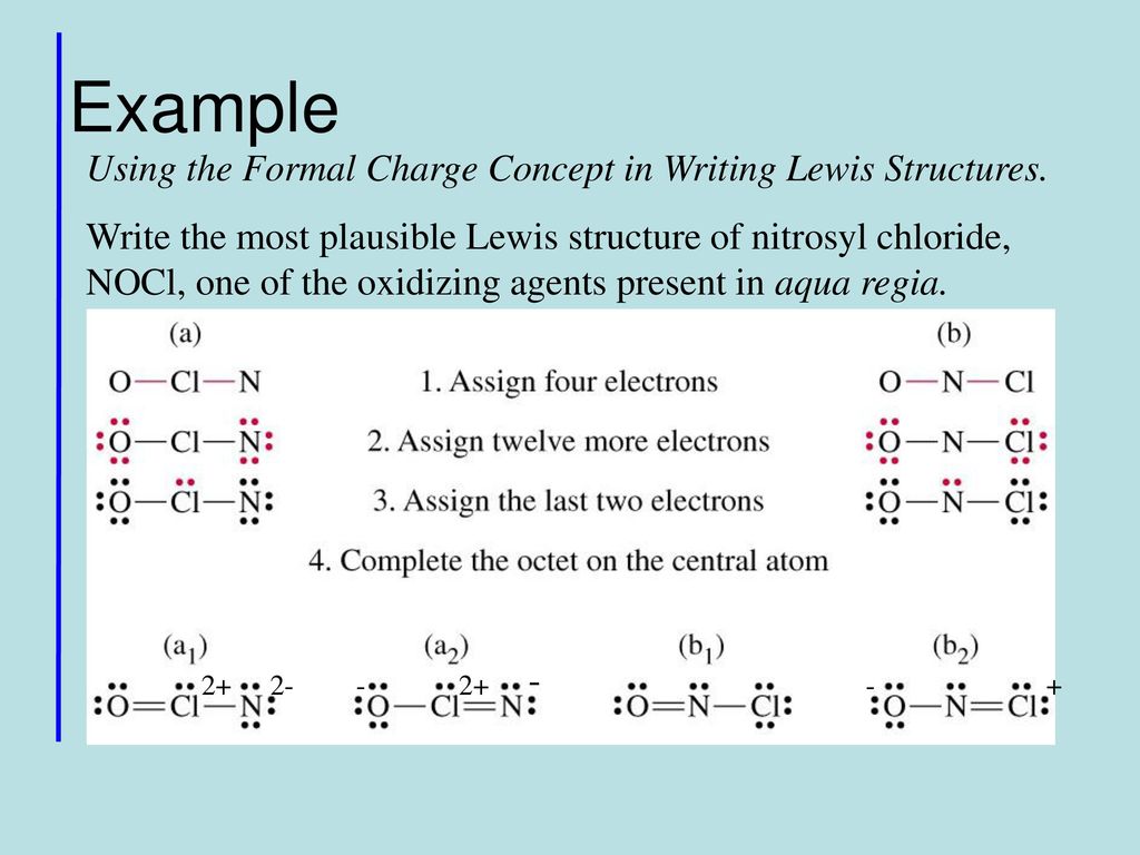 Example Using the Formal Charge Concept in Writing Lewis Structures.
