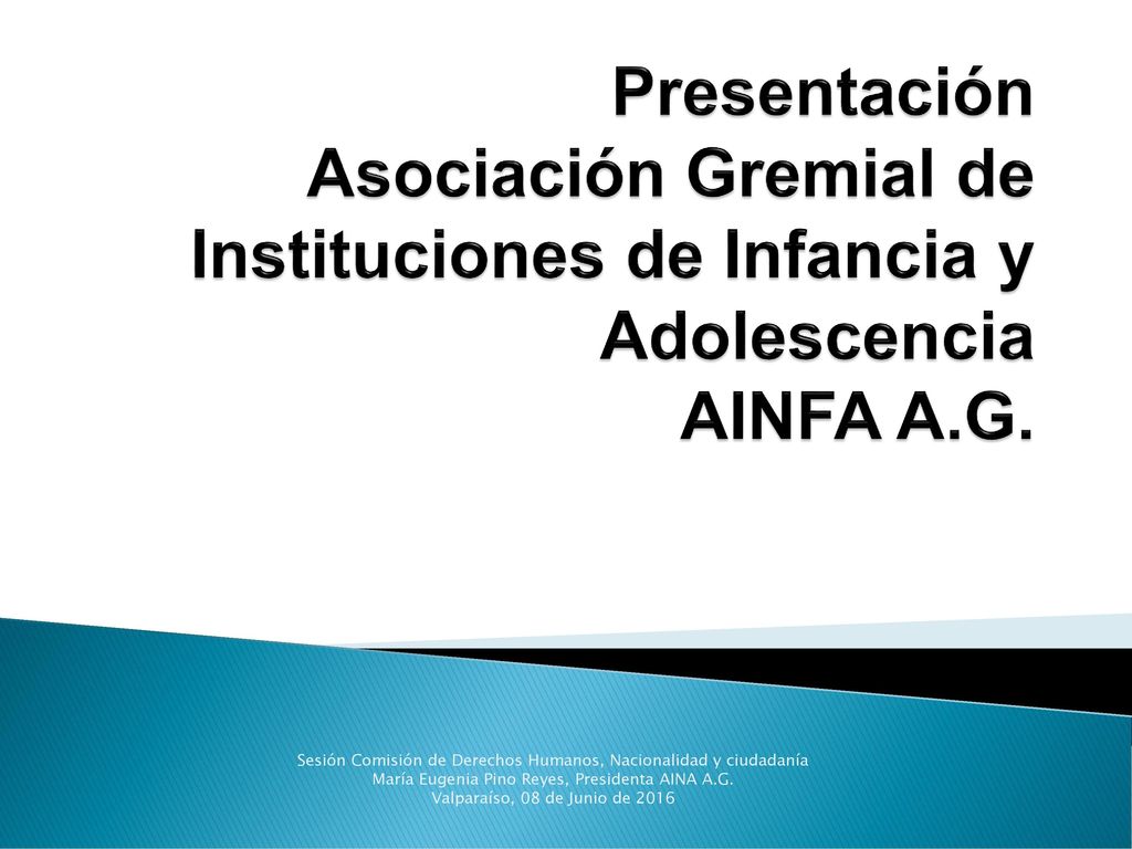 Presentación Asociación Gremial de Instituciones de Infancia y Adolescencia AINFA A.G.