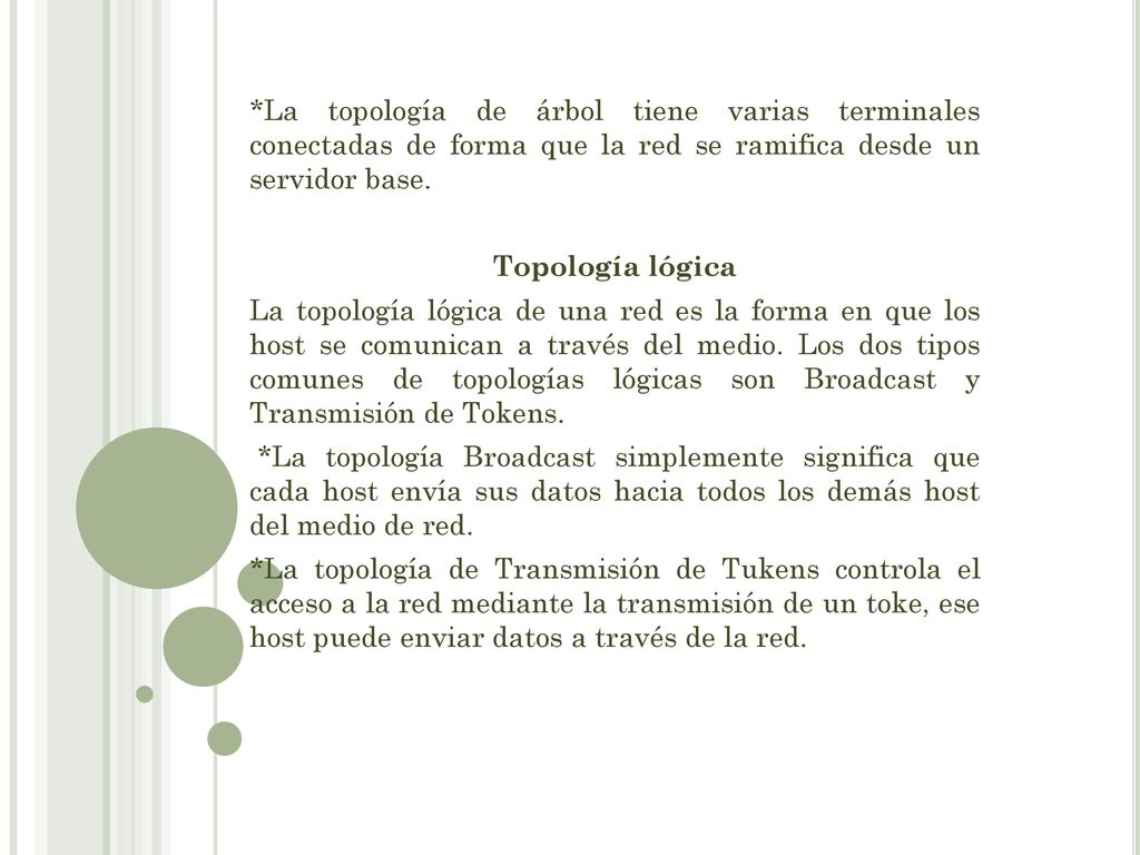 *La topología de árbol tiene varias terminales conectadas de forma que la red se ramifica desde un servidor base.
