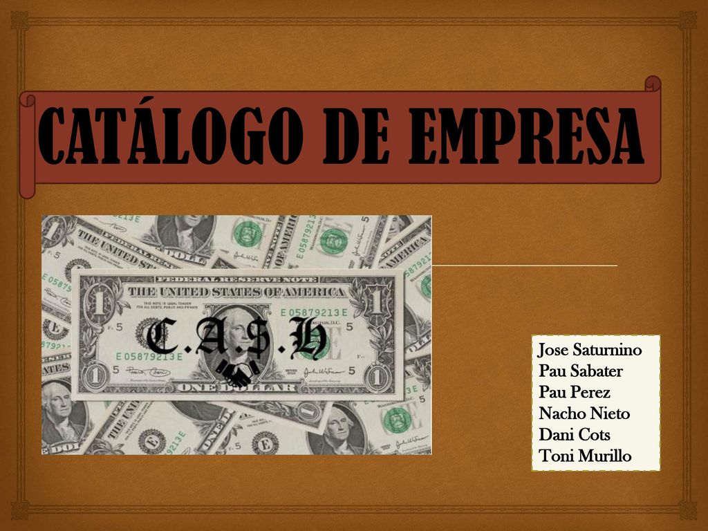 CATÁLOGO DE EMPRESA Jose Saturnino Pau Sabater Pau Perez Nacho Nieto