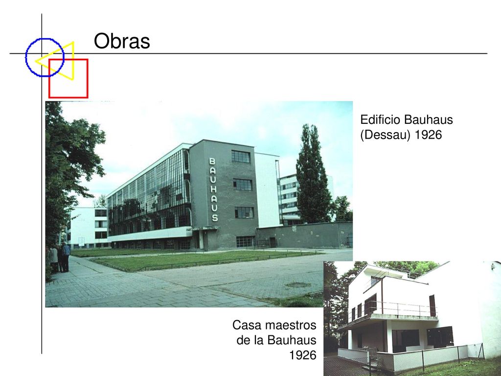 Obras Edificio Bauhaus (Dessau) 1926 Casa maestros de la Bauhaus 1926